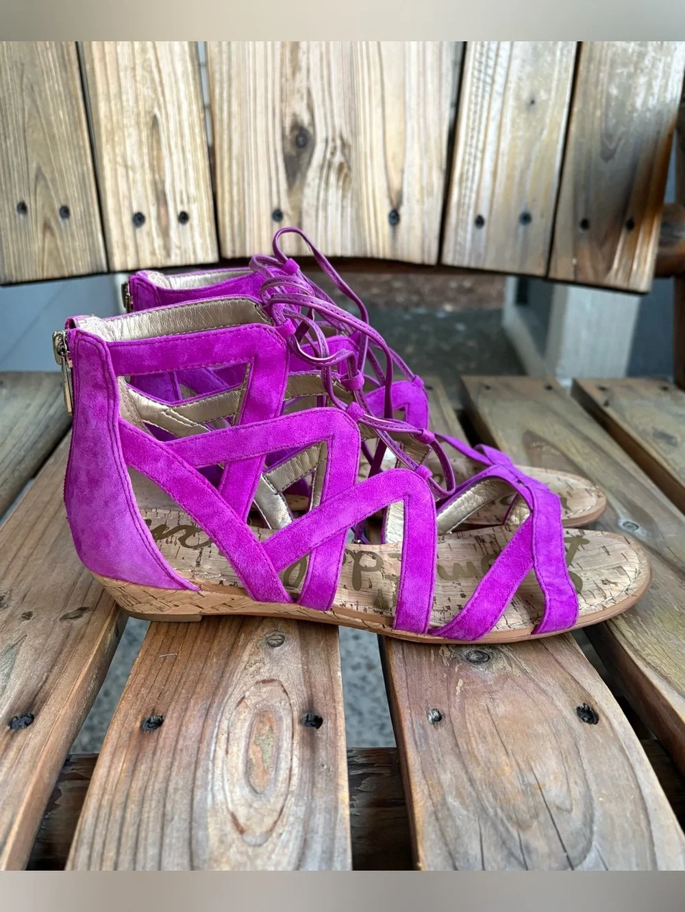 Sam Edelman Dawson Fuchsia Gladiator Sandal Size 7